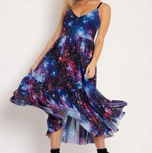 Blackmilk GALAXY AMETHYST SHEER MIDAXI L
